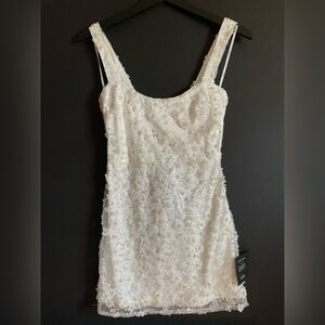 Lulu's White Sequin Mini Dress